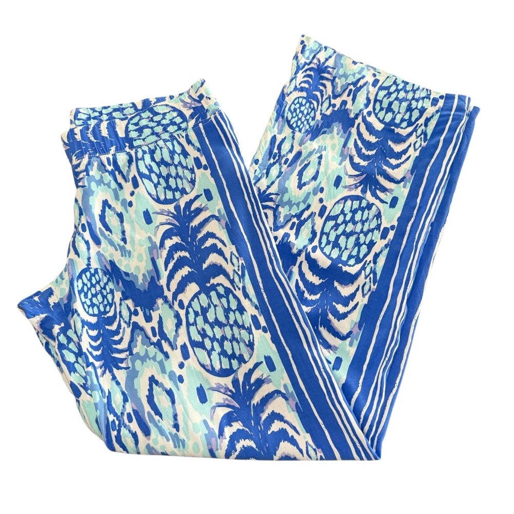 Lilly Pulitzer Bal Harbor Palazzo Pants Pineapple Design Boho Vacation Travel S - Picture 6 of 12